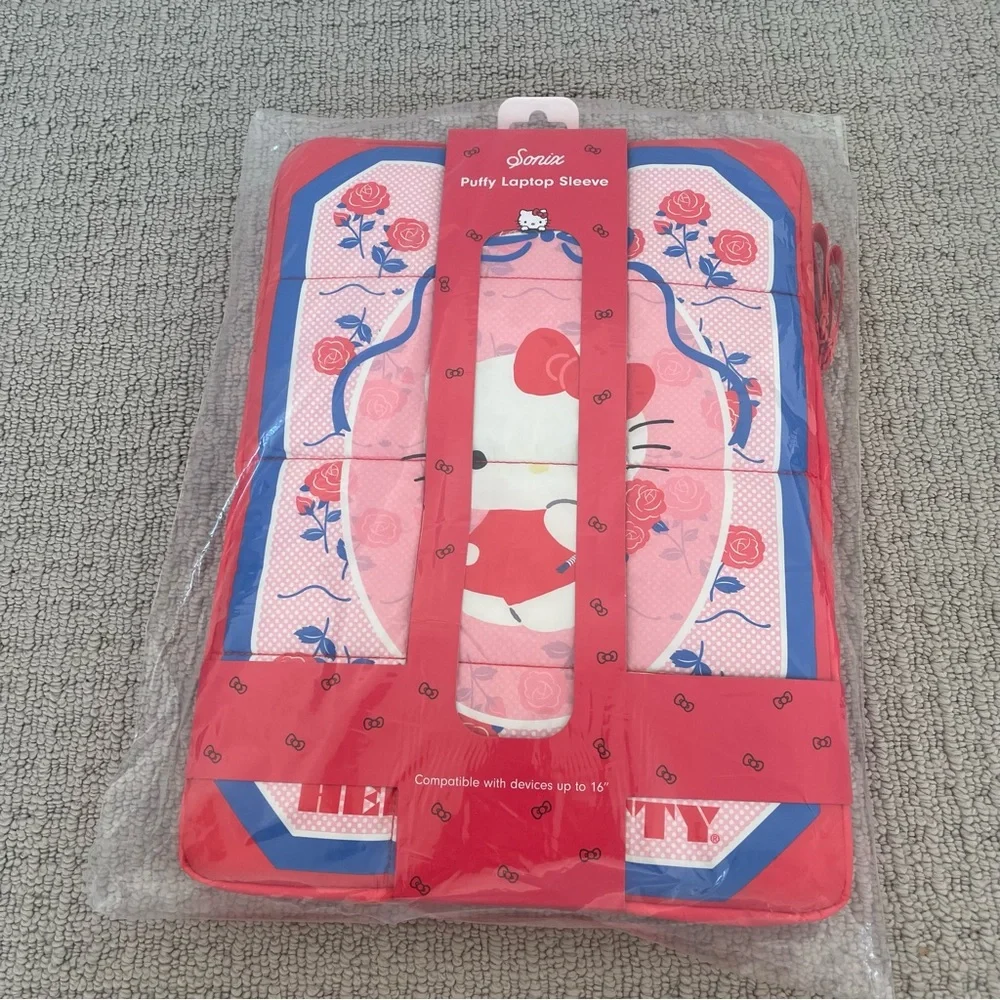 New sonix hello kitty retro rose puffy laptop sleeve